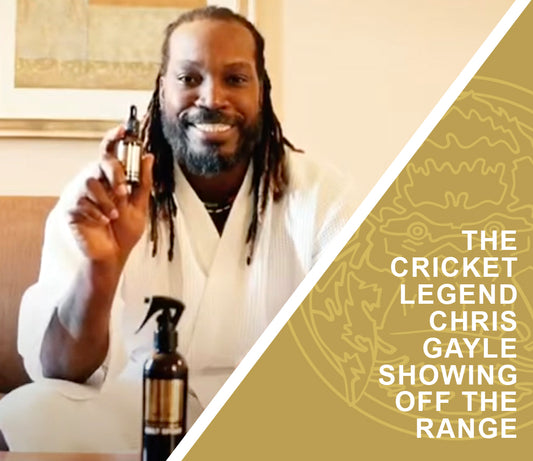 THE CRICKET LEGEND CHRIS GAYLE SHOWING OFF THE RANGE